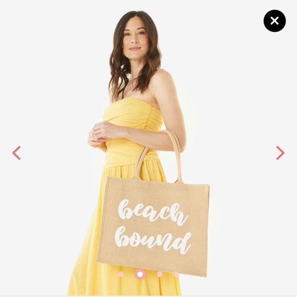 To the Market Beach Bound Jute tote NWT - Picture 2 of 4